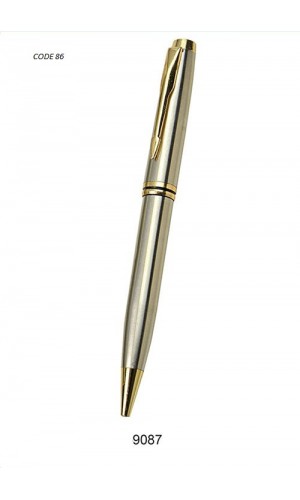 Sp Metal ball pen with colour  silver (grip golden)